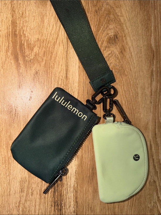 lululemon athletica Handbags - lululemon athletica green and light yellow wristlet pouch set